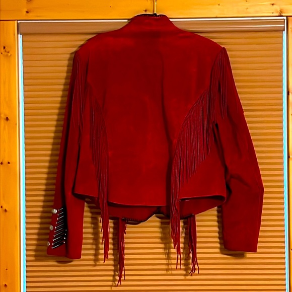 Cripple Creek Red Genuine Leather Jacket. Like New! Size Large - Picture 3 of 13